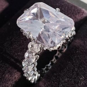 💯 NEW ENGAGEMENT 925 STERLING SILVER DIAMOND RING